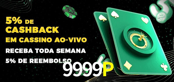 Promoções do cassino ao Vivo 9999P